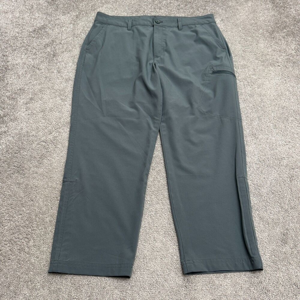 Eddie Bauer Ripstop Guide Pro Stretch Cropped Hiking Pants Women 10 Blue Outdoor